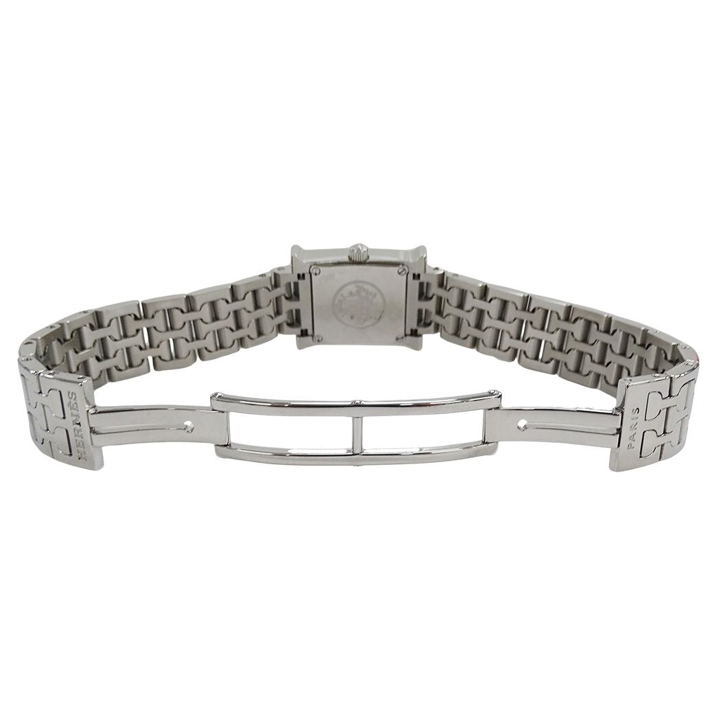 Hermes Watch H Mini Pink Shell Quartz Stainless Steel Silver — view 4