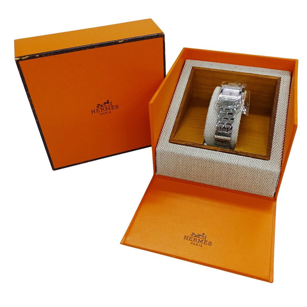 Hermes Watch H Mini Pink Shell Quartz Stainless Steel Silver — view 8