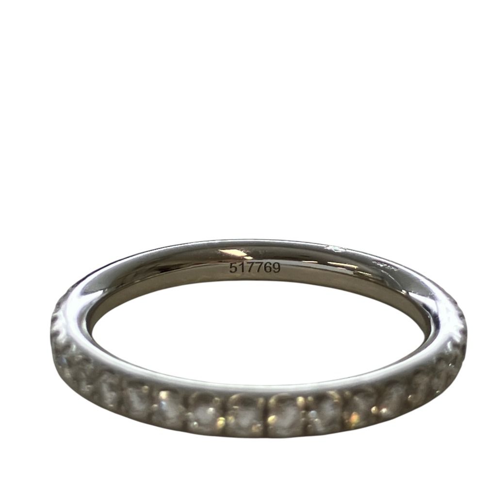 Harry Winston Micropave Eternity Diamond Band Ring Platinum — view 4