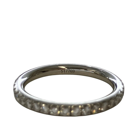 Harry Winston Micropave Eternity Diamond Band Ring Platinum — view 4