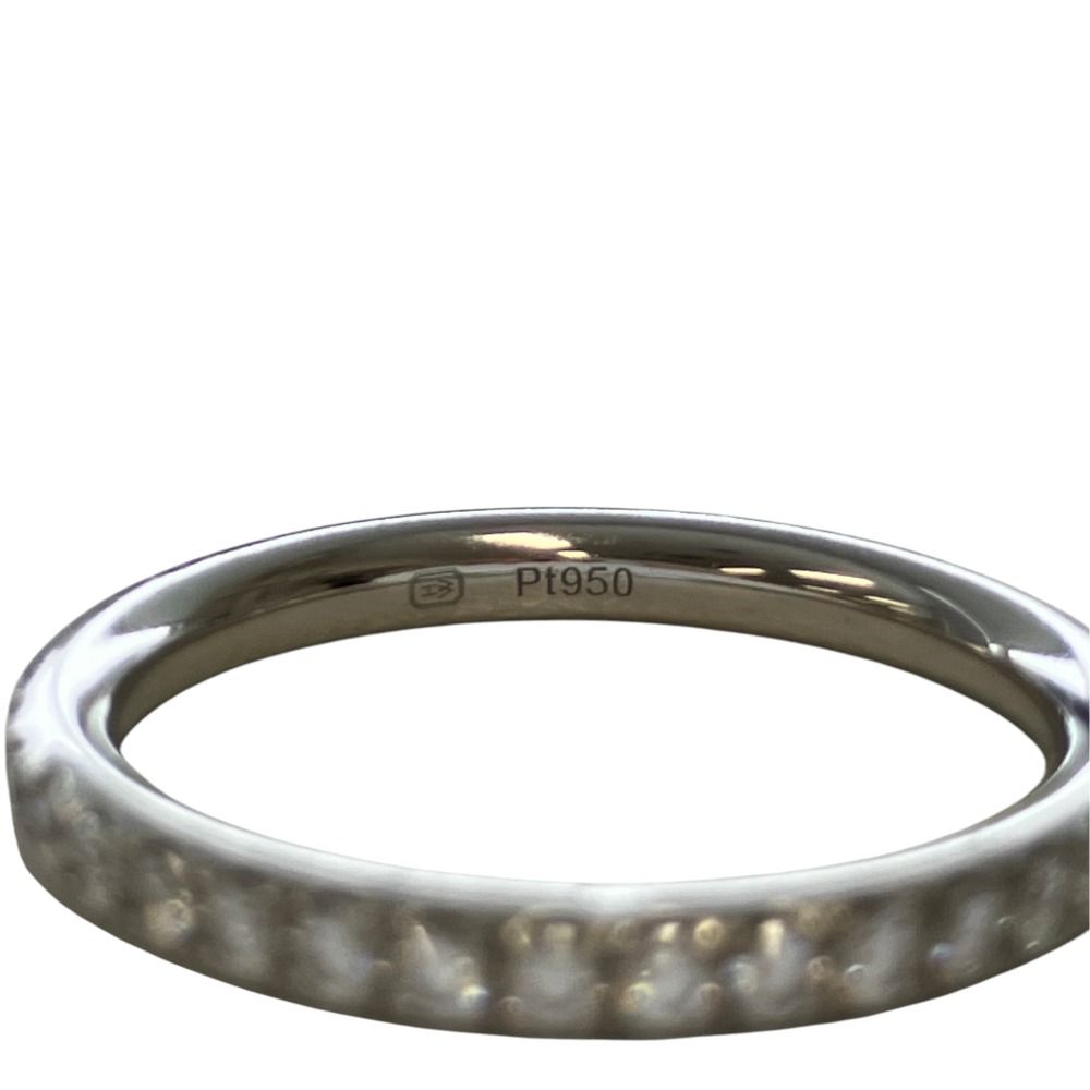 Harry Winston Micropave Eternity Diamond Band Ring Platinum — view 5
