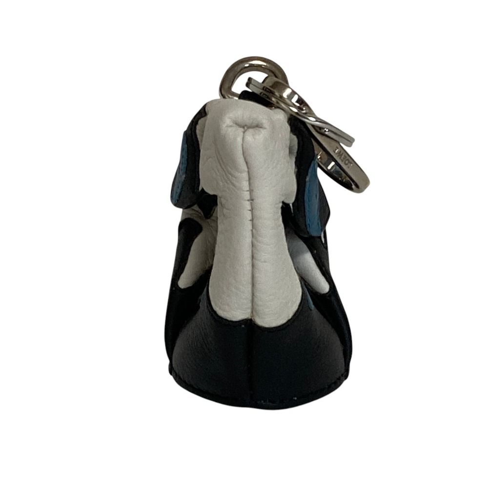 Loewe Leather Bunny Charm Coin Purse Black White — view 4