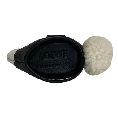Loewe Leather Bunny Charm Coin Purse Black White — view 5