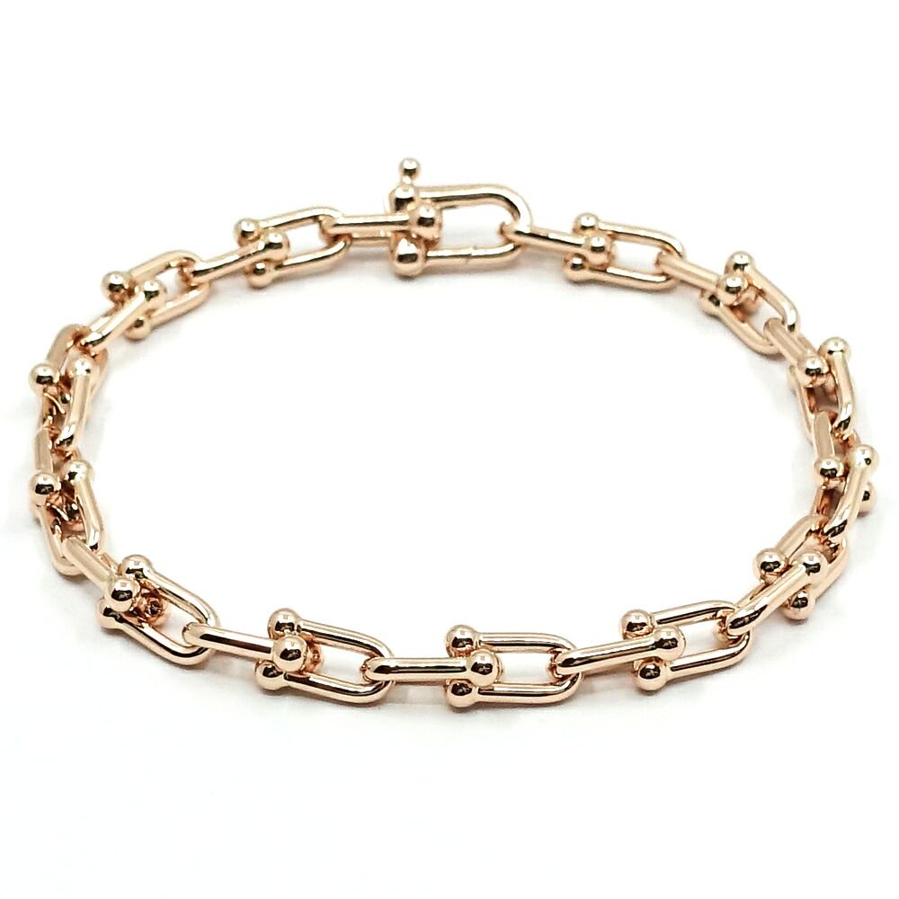 Tiffany & Co 18k Pink Gold HardWear Bracelet Small Link 750 Rose