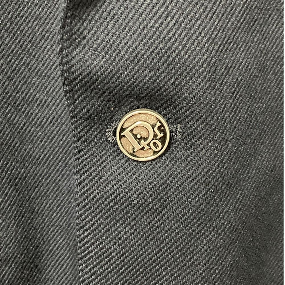 Dior Monsieur Logo Silver Button Wool Tailored Jacket Navy Blue Spring Summer — view 4