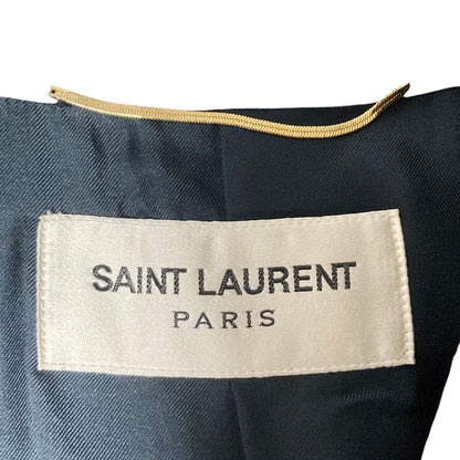 Saint Laurent Paris Hedi Slimane Era Wool Chesterfield Black Autumn Winter 34 — view 5