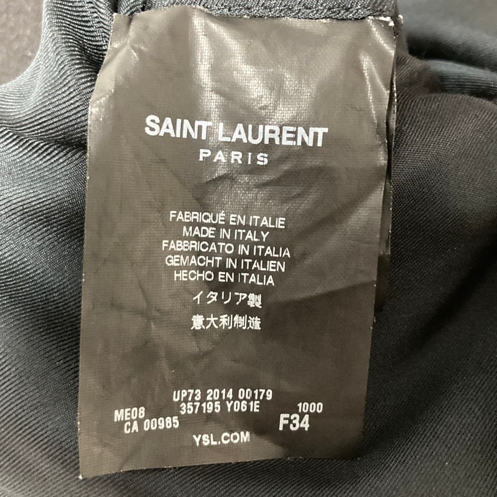 Saint Laurent Paris Hedi Slimane Era Wool Chesterfield Black Autumn Winter 34 — view 6