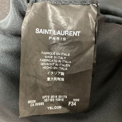 Saint Laurent Paris Hedi Slimane Era Wool Chesterfield Black Autumn Winter 34 — view 6