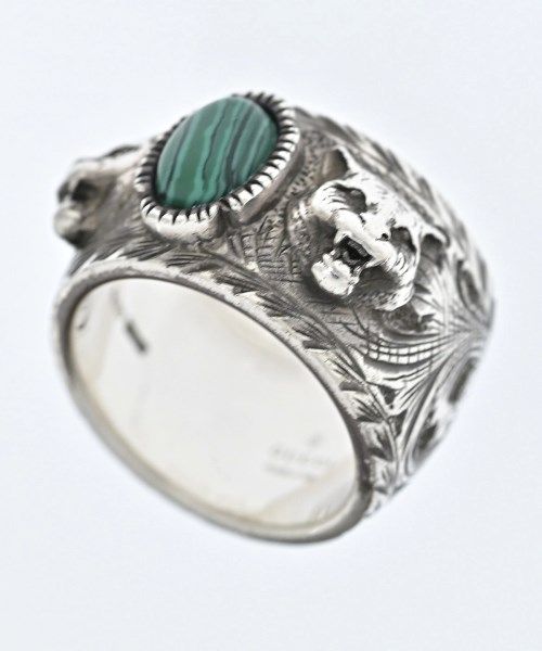 Gucci Cat Head Malachite Ring Sterling Silver 925 — view 3