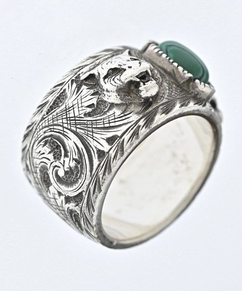Gucci Cat Head Malachite Ring Sterling Silver 925 — view 4