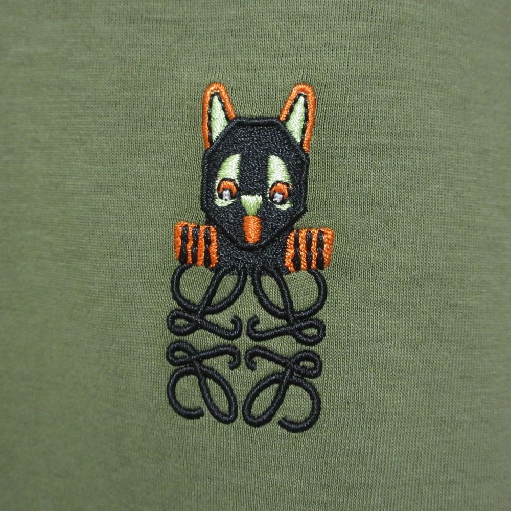 Loewe Anagram Embroidery T-Shirt Khaki Spring Summer S — view 4