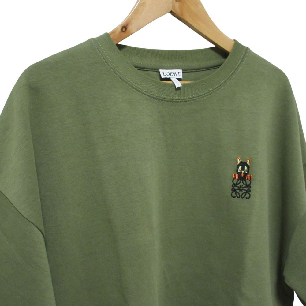 Loewe Anagram Embroidery T-Shirt Khaki Spring Summer S — view 3