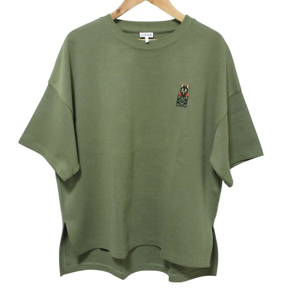 Loewe Anagram Embroidery T-Shirt Khaki Spring Summer S