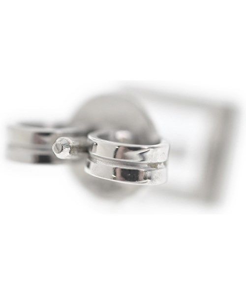 Gucci Square G Single Earring 18K White Gold 750 — view 2