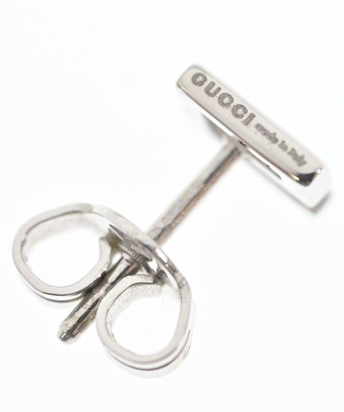 Gucci Square G Single Earring 18K White Gold 750 — view 5