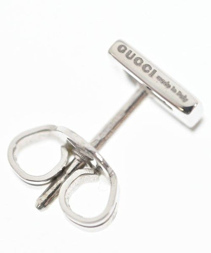 Gucci Square G Single Earring 18K White Gold 750 — view 5