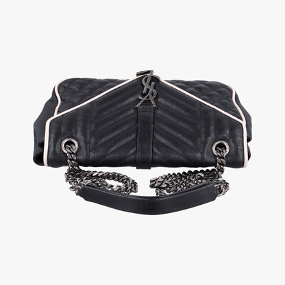Saint Laurent Envelope Black White Leather — view 8