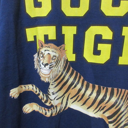 Gucci Tiger Print Short Sleeve T-Shirt Navy Spring Summer XS — view 4