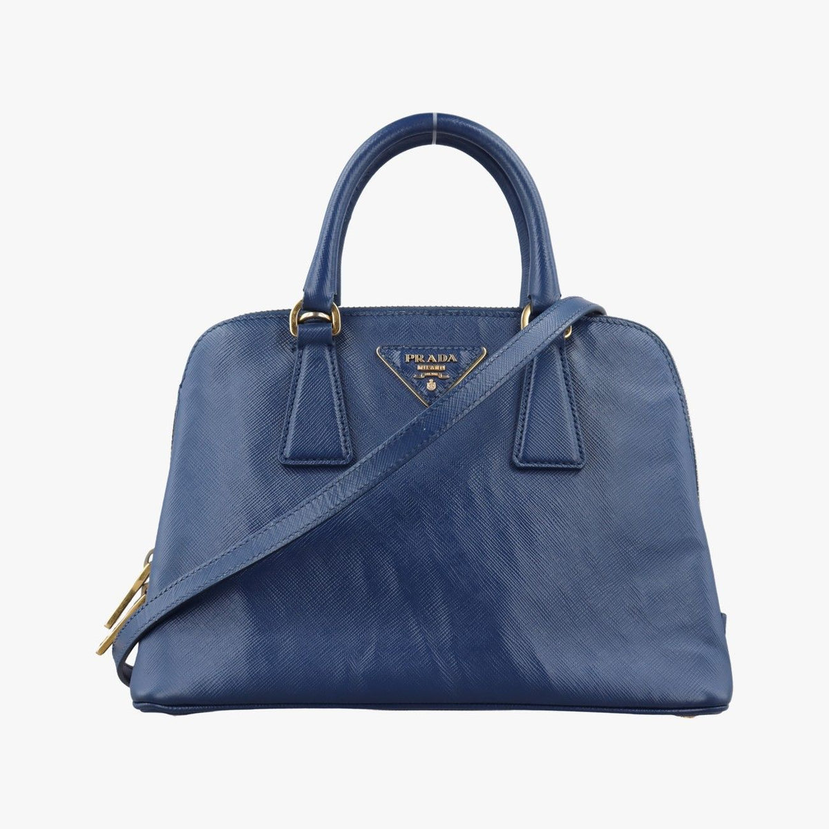 Prada Promenade Blue Saffiano Leather 31