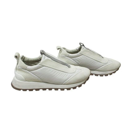 Brunello Cucinelli Running Sneakers with Precious Details Light Gray — view 3