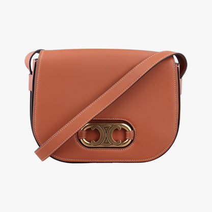 Celine Triomphe Maillon Brown Leather