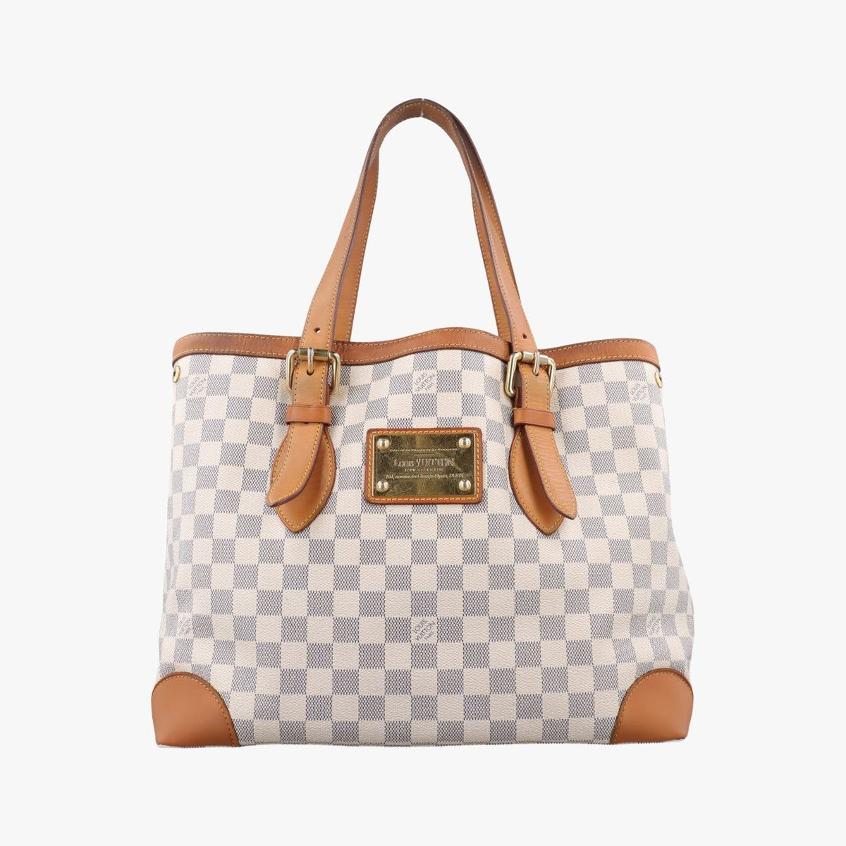 Louis Vuitton Hampstead MM Azur Damier Canvas Tote Bag