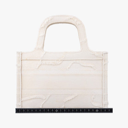 Dior Book Tote Bag Mini White Canvas — view 2