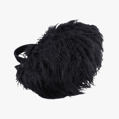 Prada Canapa Black Suede Fur 14 — view 5