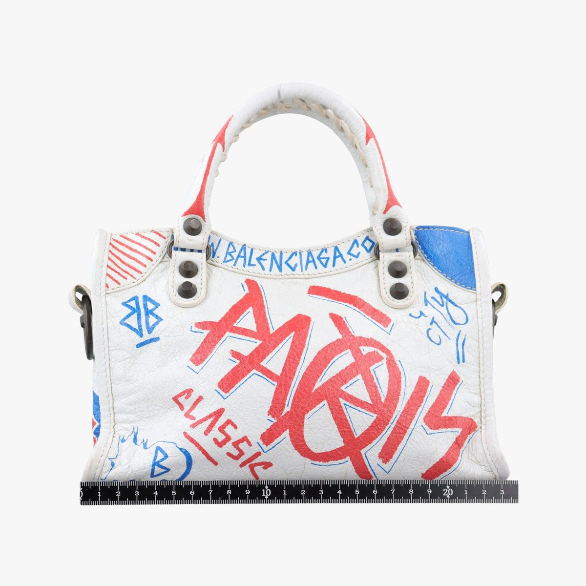 Balenciaga Classic Mini City Graffiti White Multicolor Arena — view 2