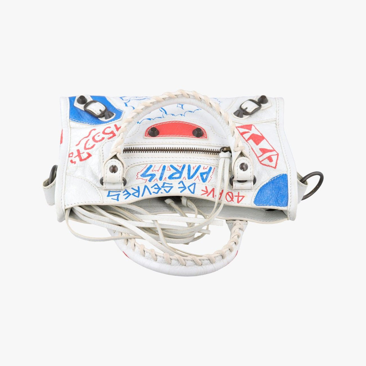 Balenciaga Classic Mini City Graffiti White Multicolor Arena — view 8