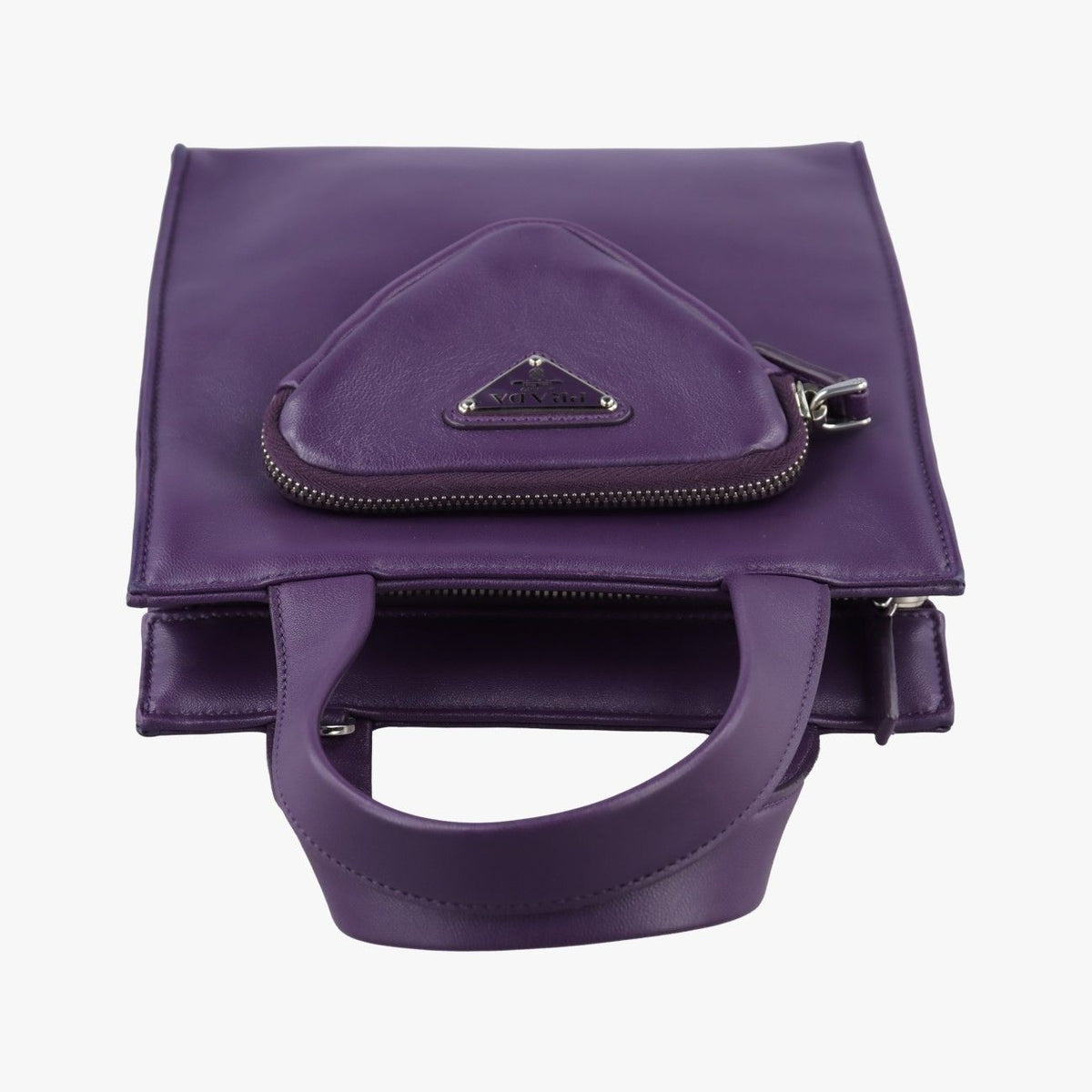 Prada Triangle Logo Purple Lambskin 31 — view 8