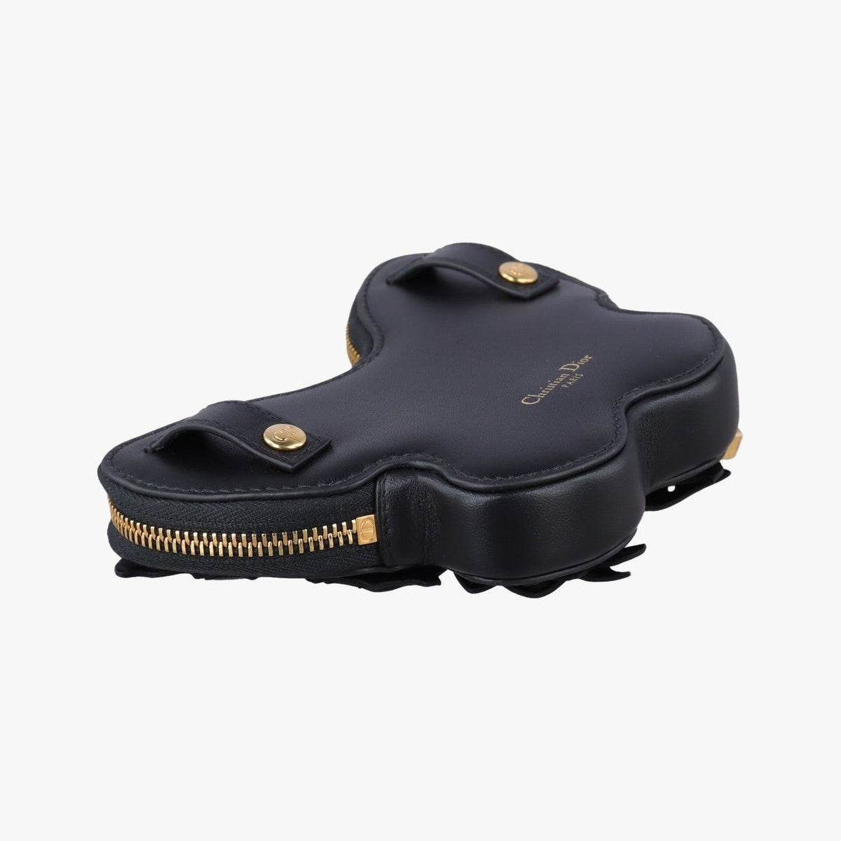 Dior 30 Montaigne Butterfly Stroke Black Lambskin Handbag — view 7