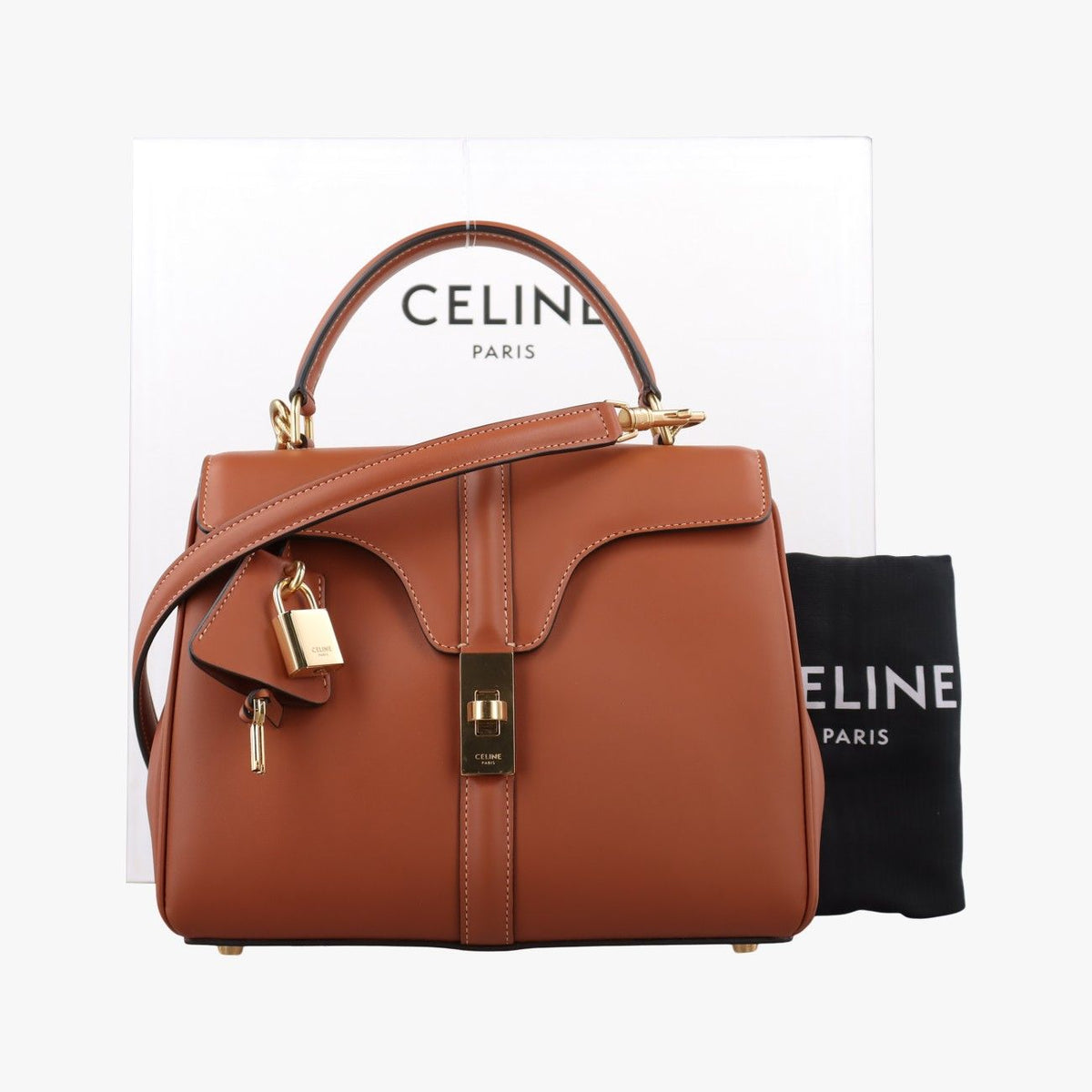 Celine 16 Mini Bag Brown Calfskin