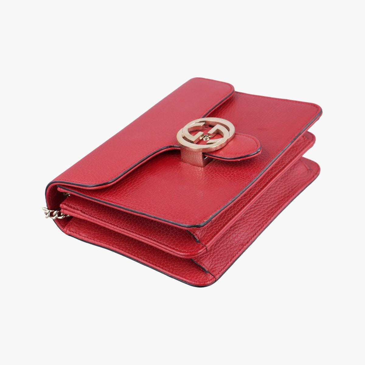 Gucci Interlocking G Red Leather — view 5