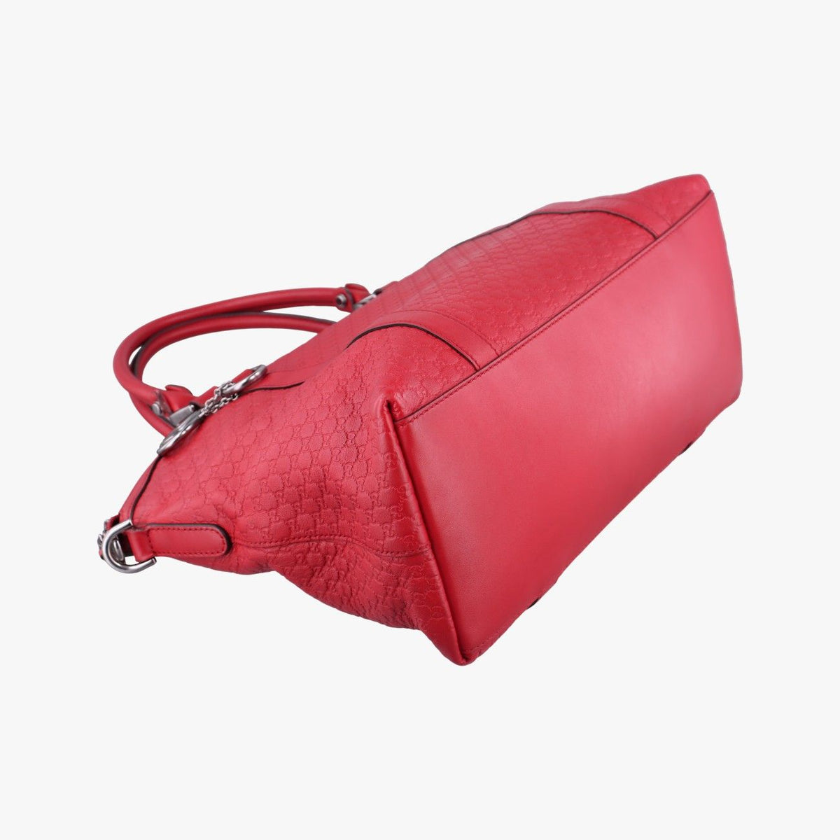 Gucci GG Charm Dome Red Leather Keychain — view 5