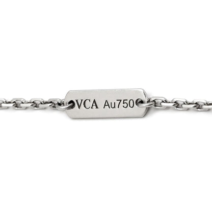 Van Cleef & Arpels Necklace Vintage Alhambra Blue Gray White Gold 18k Chalcedony — view 7