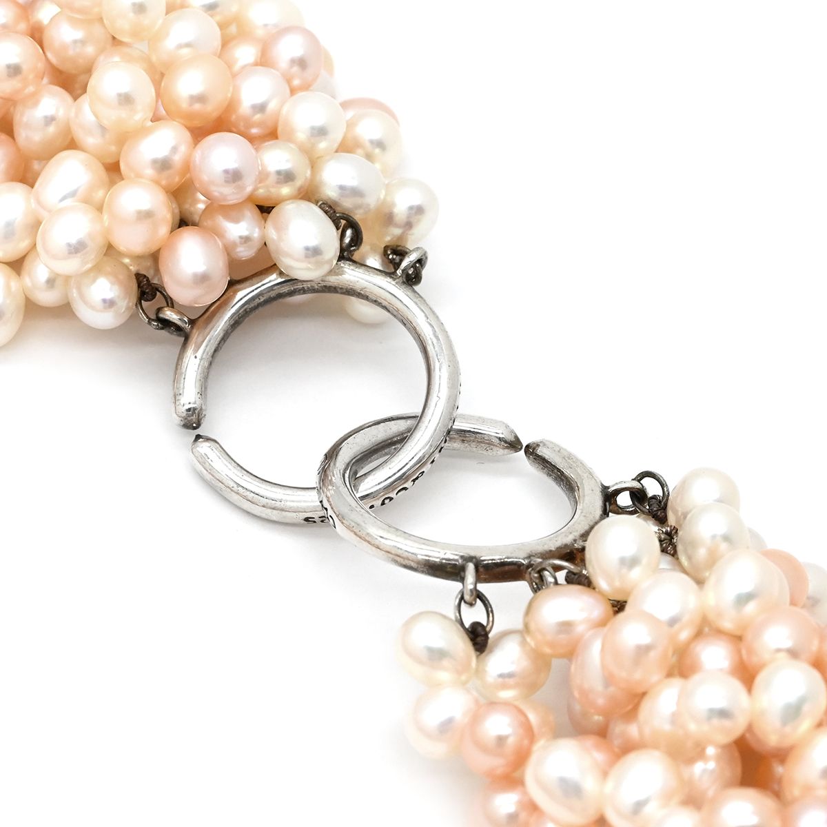 Tiffany & Co Necklace Torsade Pearl White Pink Silver HardWear Paloma Picasso — view 5