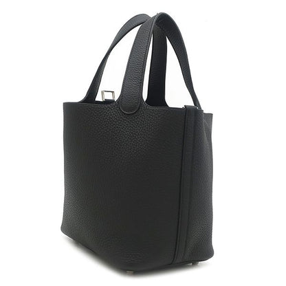 Hermes Handbag Picotin Lock 18 PM Taurillon Clemence Black Silver — view 3