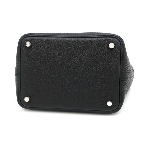 Hermes Handbag Picotin Lock 18 PM Taurillon Clemence Black Silver — view 4