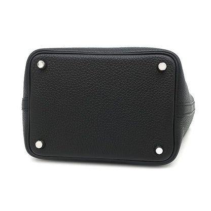 Hermes Handbag Picotin Lock 18 PM Taurillon Clemence Black Silver — view 4