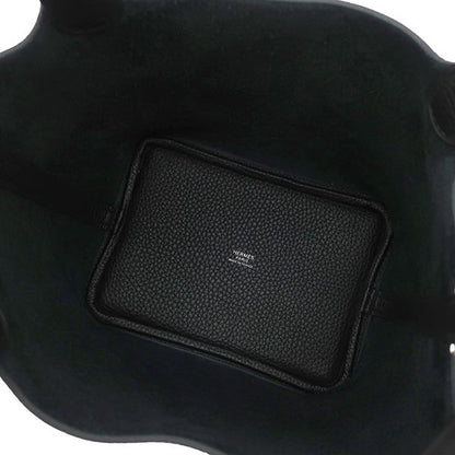 Hermes Handbag Picotin Lock 18 PM Taurillon Clemence Black Silver — view 7