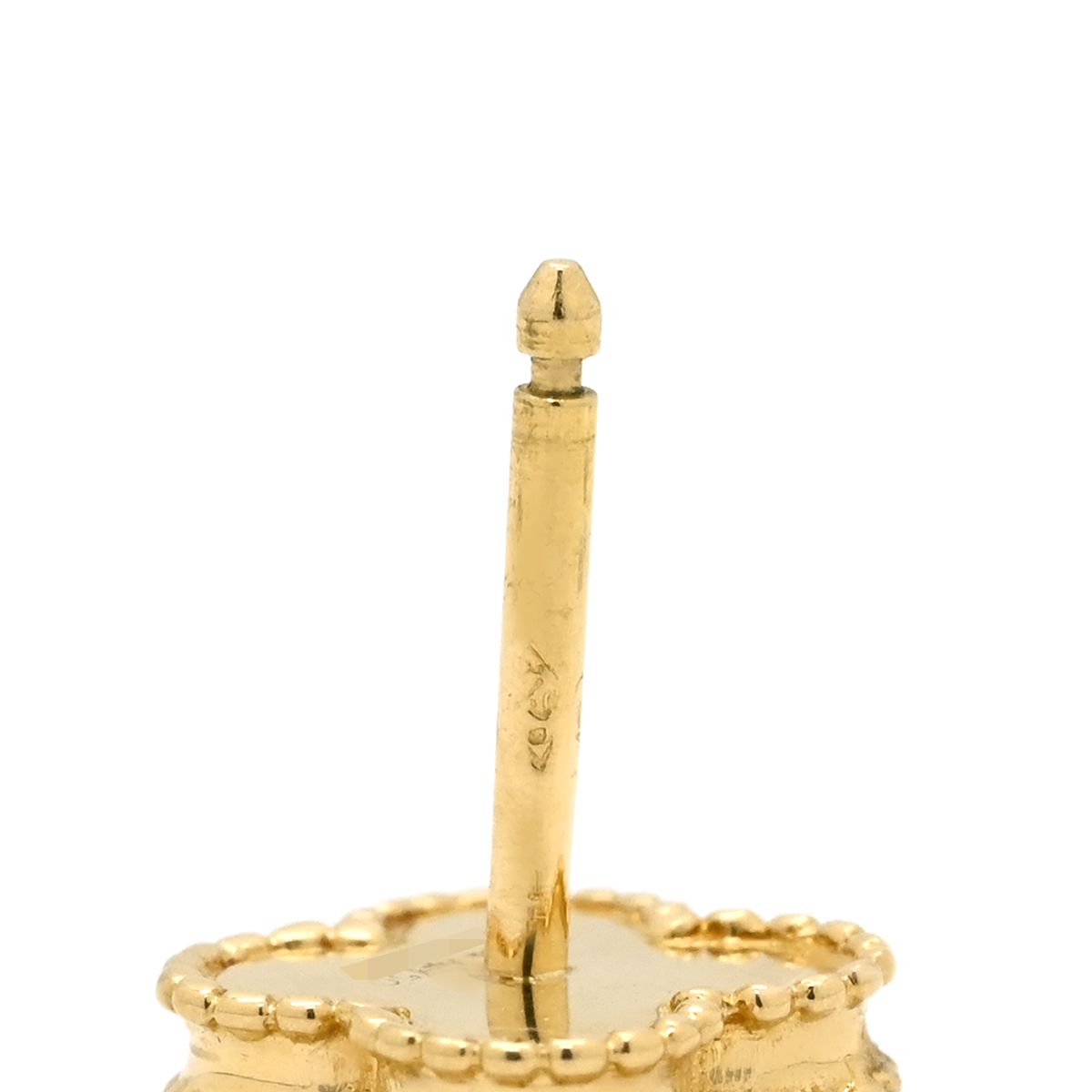 Van Cleef & Arpels Earrings Sweet Alhambra Pearl White Yellow Gold 18 — view 3