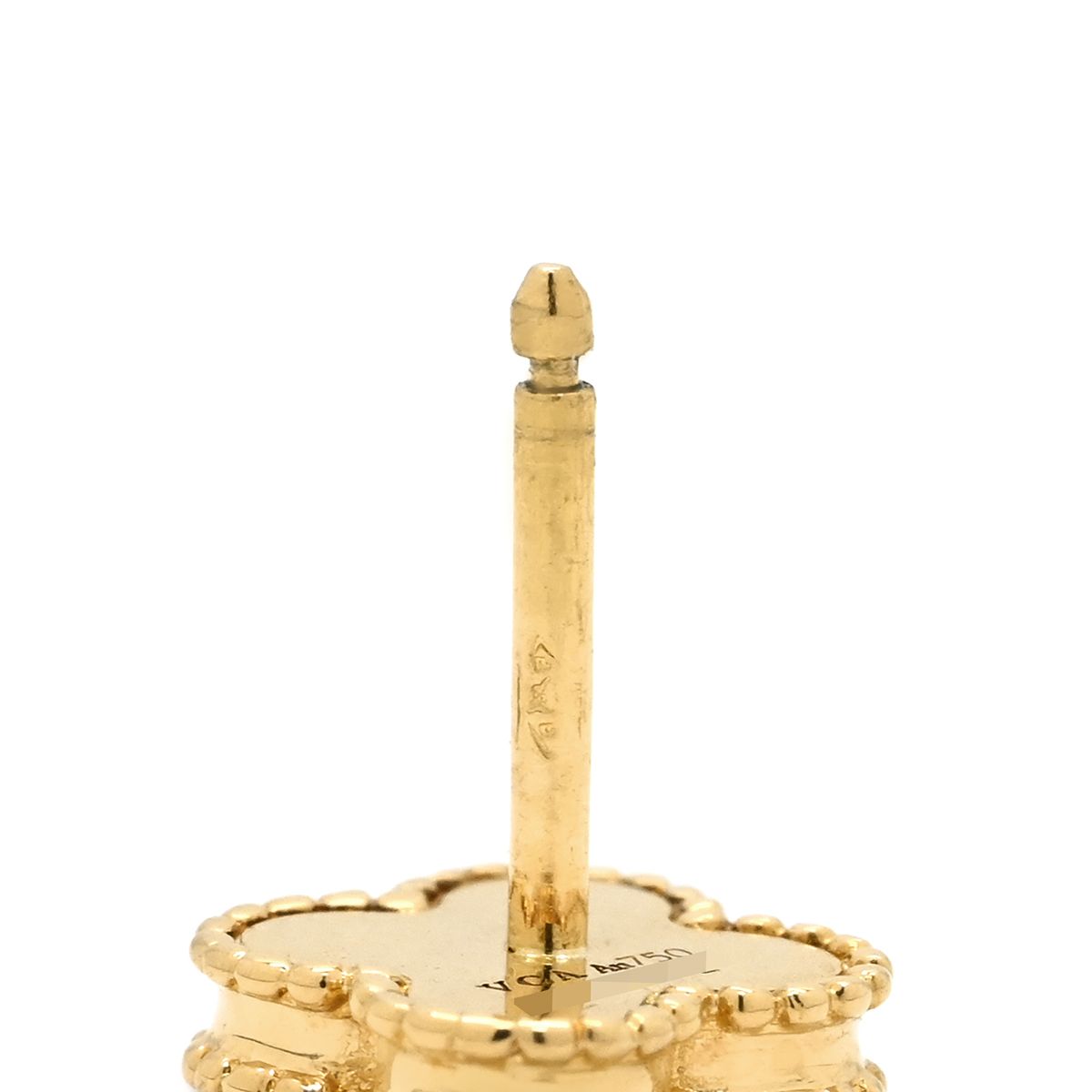 Van Cleef & Arpels Earrings Sweet Alhambra Pearl White Yellow Gold 18 — view 4