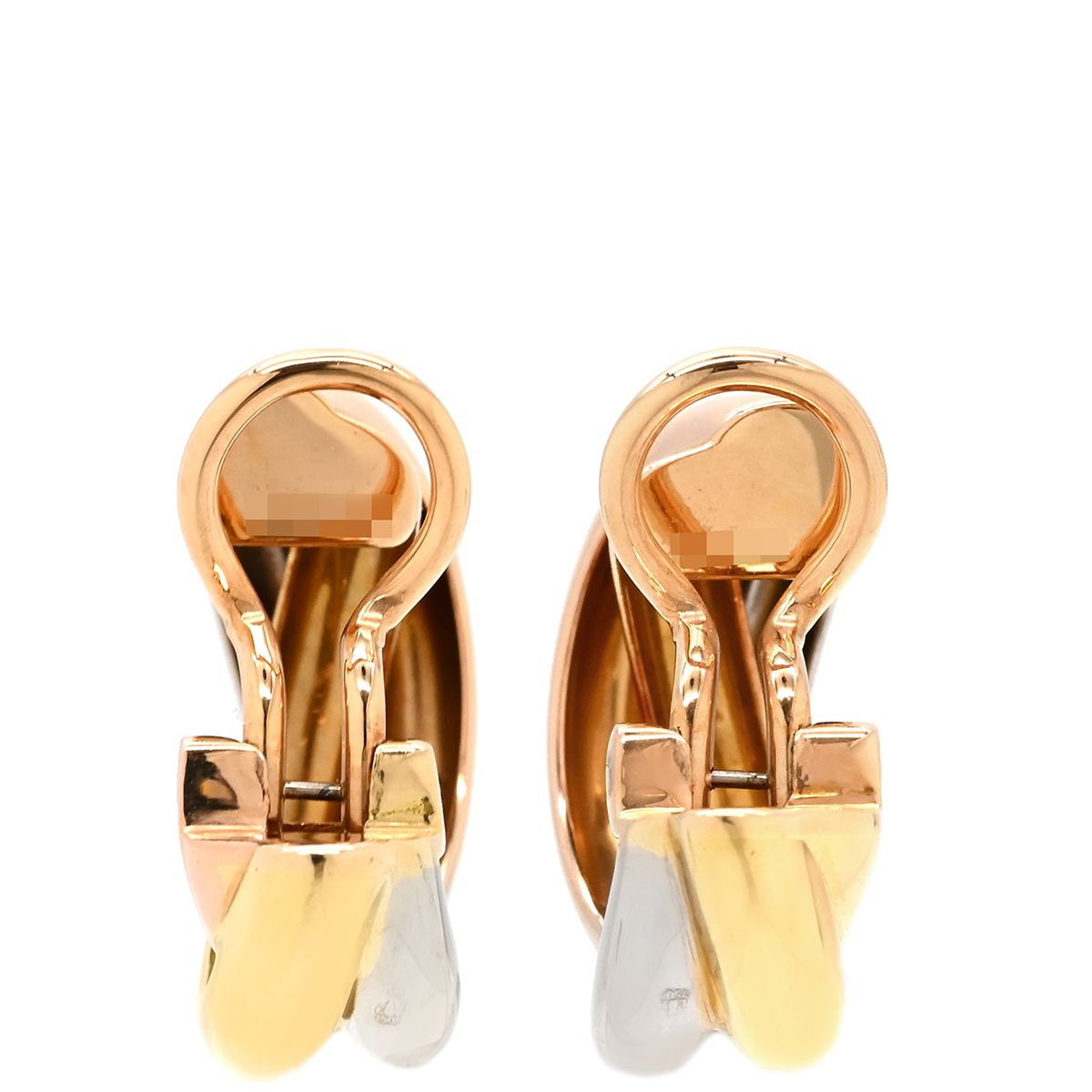 Cartier Earrings Trinity Diamond White Gold Yellow Pink YG PG WG Clip-On — view 2