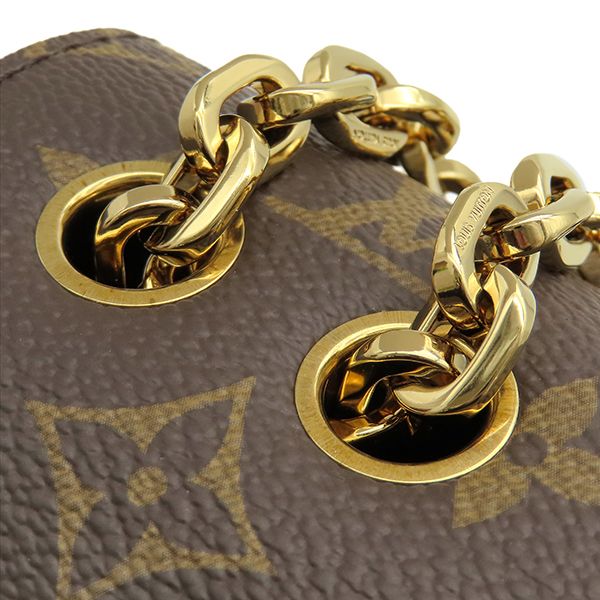 Louis Vuitton Shoulder Bag Sac Malso Monogram Canvas Leather Noir Gold Chain — view 7