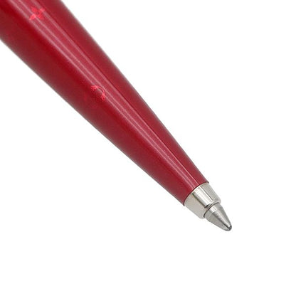 Louis Vuitton Ballpoint Pen Jet Rack Monogram Pattern Metal Red Silver Twist — view 2