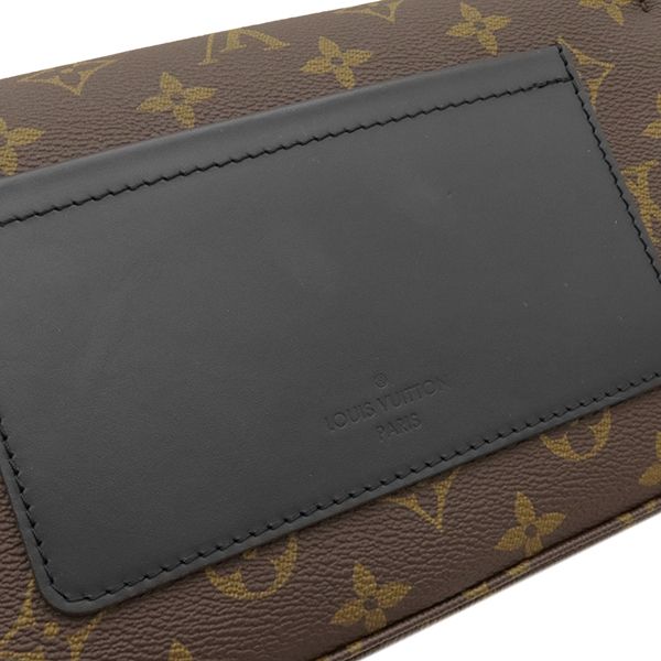 Louis Vuitton Shoulder Bag Sac Malso Monogram Canvas Leather Noir Gold Chain — view 5
