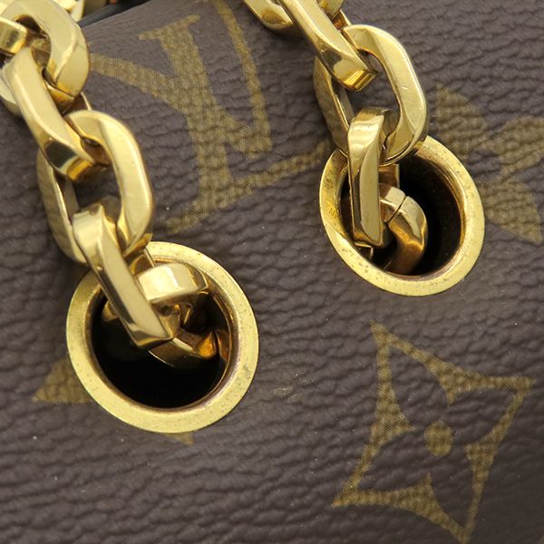 Louis Vuitton Shoulder Bag Sac Malso Monogram Canvas Leather Noir Gold Chain — view 7