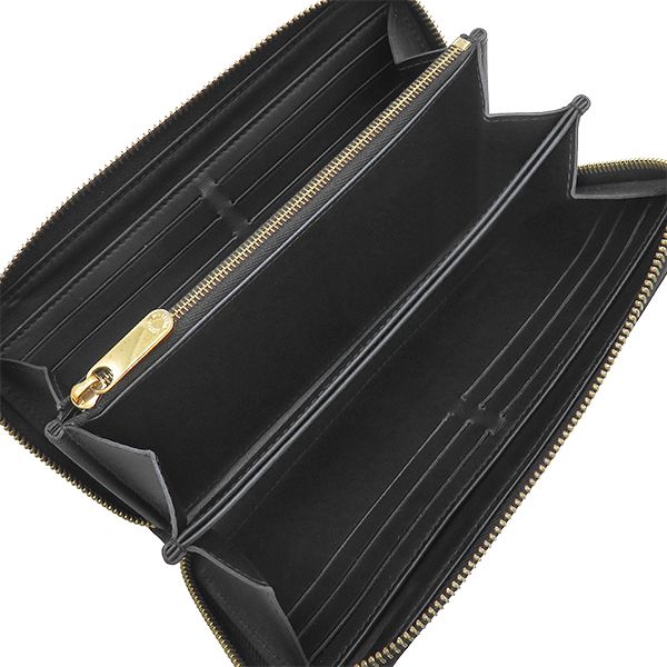 Louis Vuitton Wallet Zippy Monogram Mahina Noir Gold Black Zip Around — view 7