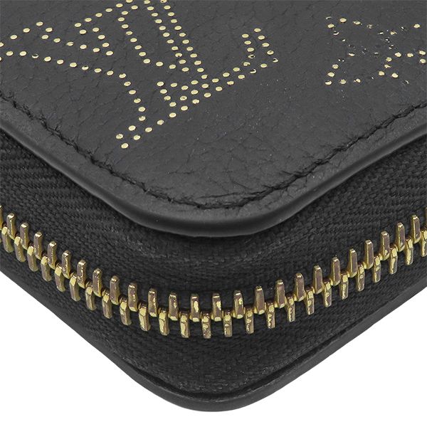 Louis Vuitton Wallet Zippy Monogram Mahina Noir Gold Black Zip Around — view 4